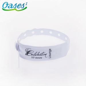 UHF یکبار مصرف PVC نرم دست بند برچسب RFID برای کنترل دسترسی